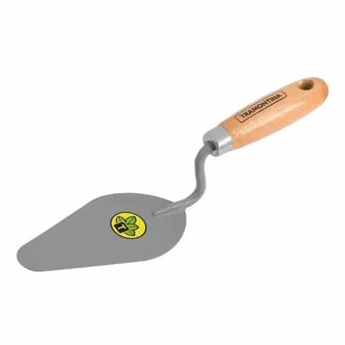 Cuchara de albañil de acero carbono Tramontina 6 pulgadas con mango de madera