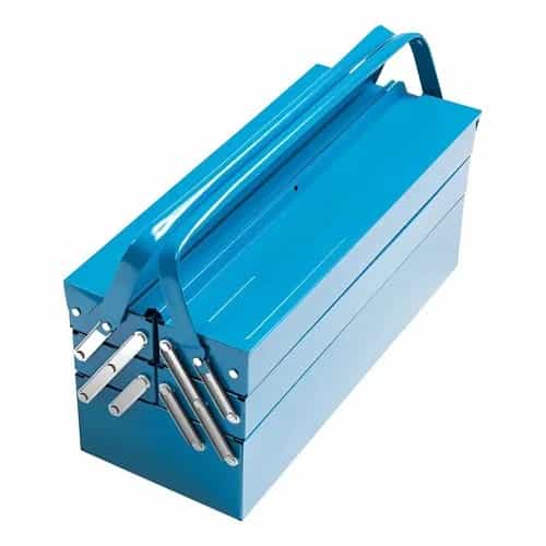Caja de herramientas metálica Tramontina Master 5 compartimientos azul