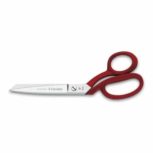 Tijera De Sastre 3 Claveles 20 Cm Acero Al Carbono Corte Recto
