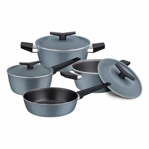 Batería de cocina antiadherente para inducción Tramontina Spezia Induction 4 piezas