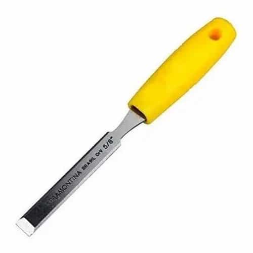 Formón biselado de acero cromo vanadio Tramontina Master 5/8 pulgada con mango de polipropileno