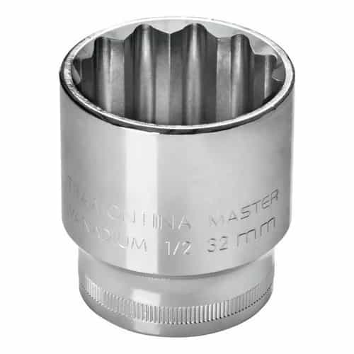 Tubo estriado de acero cromo vanadio Tramontina Master 13 mm encastre 1/2 pulgada