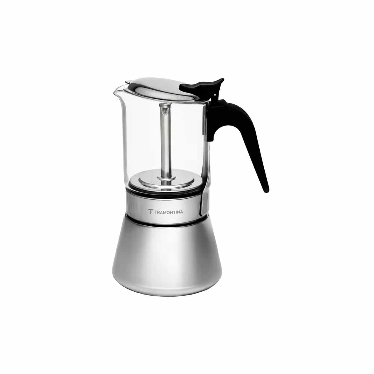 Cafetera italiana Tramontina Chá e Café de acero inoxidable y vidrio 300 ml para inducción