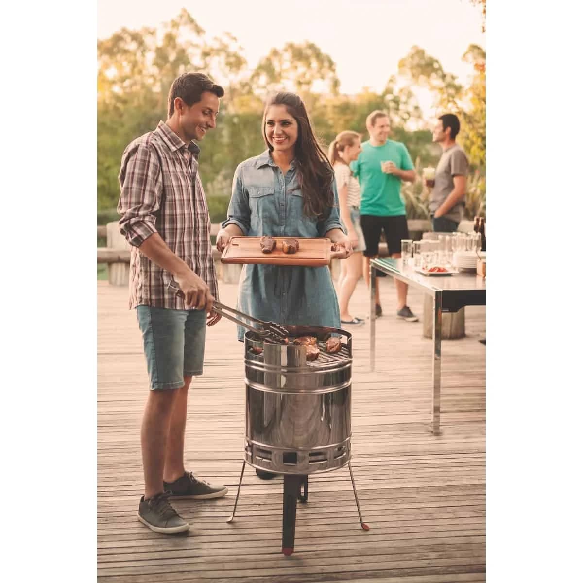 Parrilla Barbacoa A Carbon Grill Tramontina Tcp 400 — imagen 4 de 5