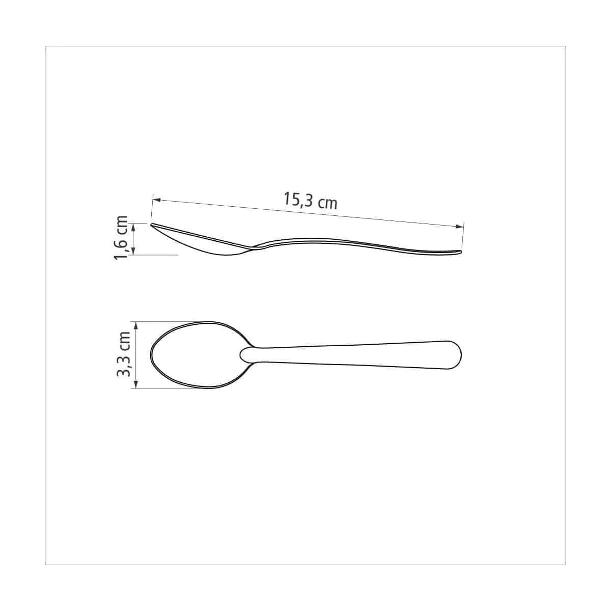 Cucharas de postre Tramontina Malibu de acero inoxidable pack de 12 unidades — imagen 4 de 5