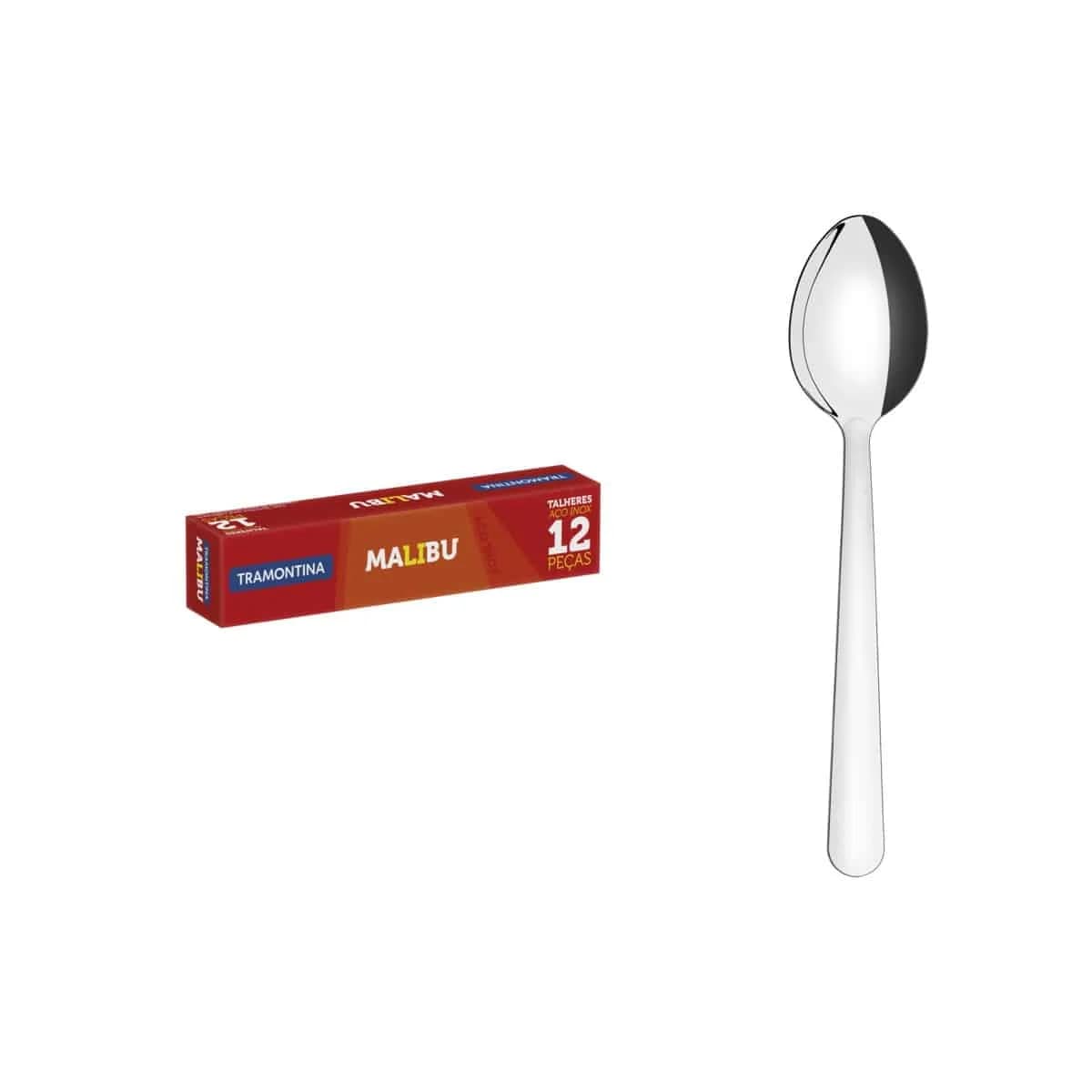 Cucharas de té Tramontina Malibu de acero inoxidable pack de 12 unidades — imagen 2 de 5