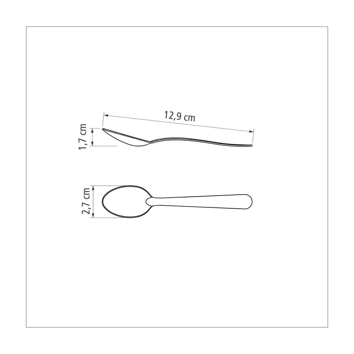 Cucharas de té Tramontina Malibu de acero inoxidable pack de 12 unidades — imagen 4 de 5