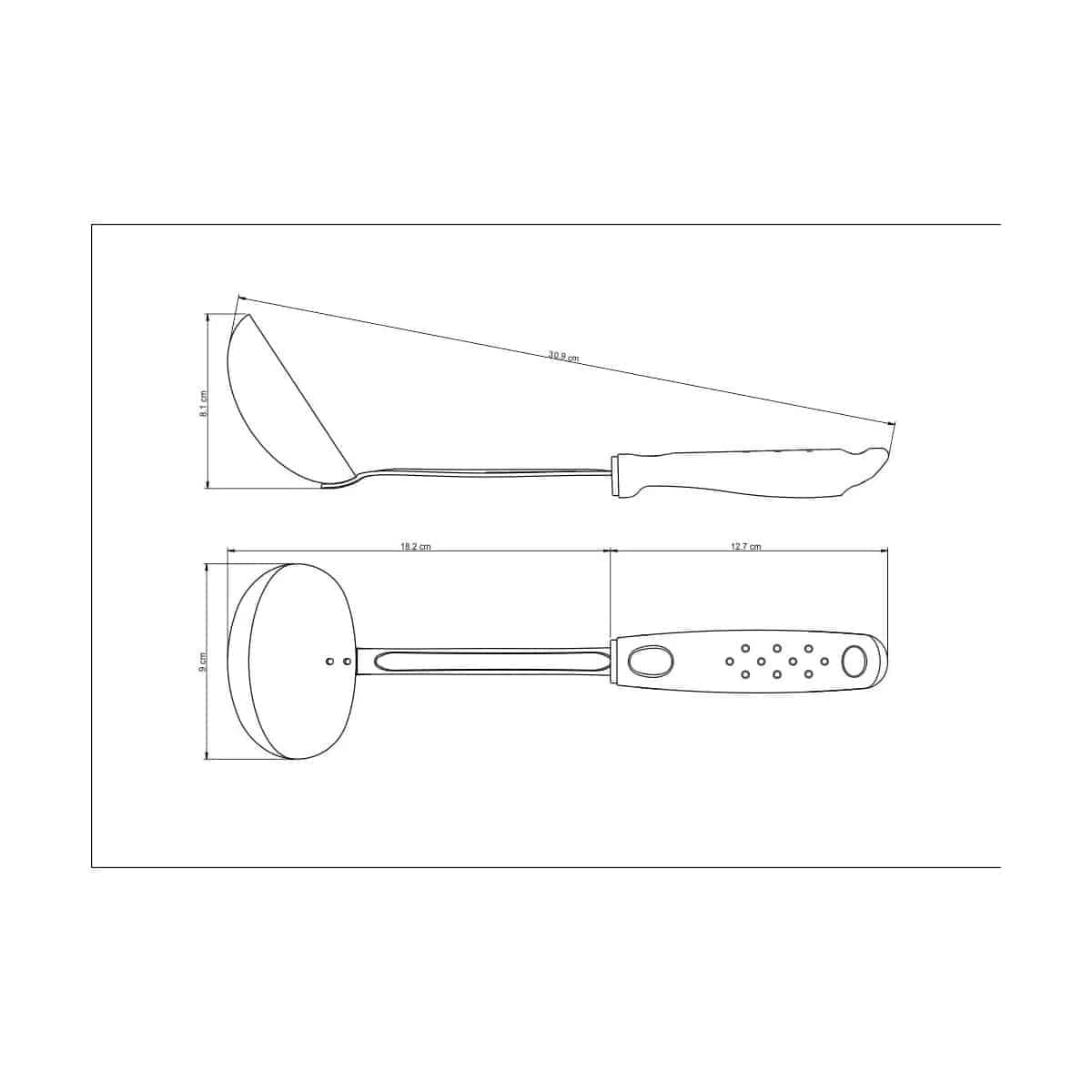 Cucharon de Acero Inoxidable Tramontina Utilita Azul — imagen 2 de 2