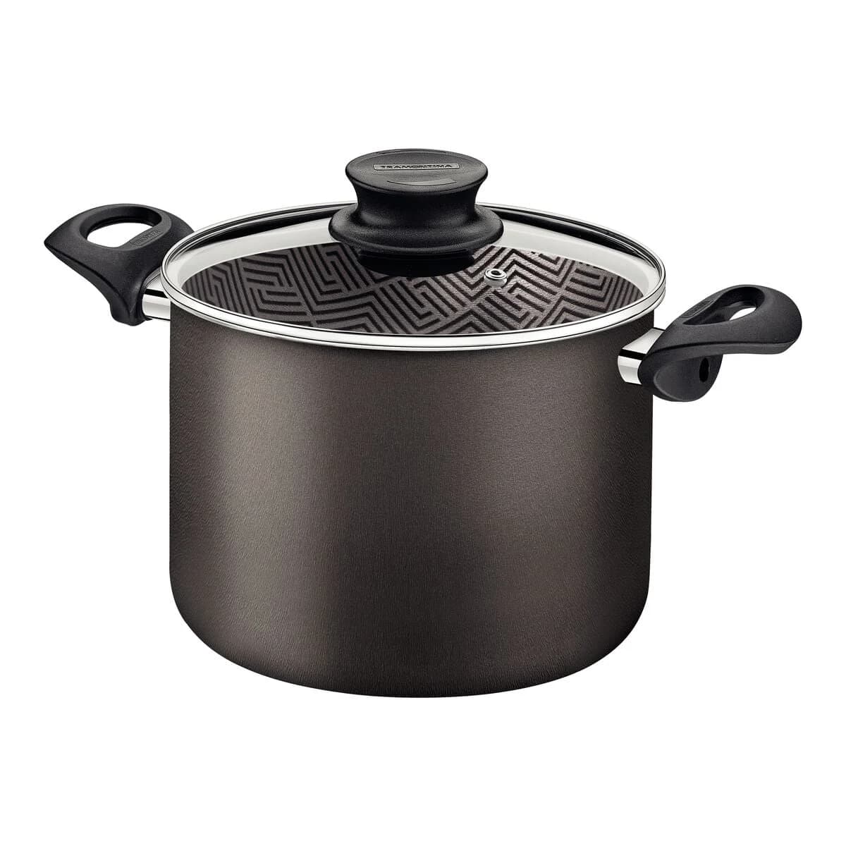 Olla alta con tapa de vidrio Tramontina Paris antiadherente 26 cm 9.6 L — imagen 1 de 4