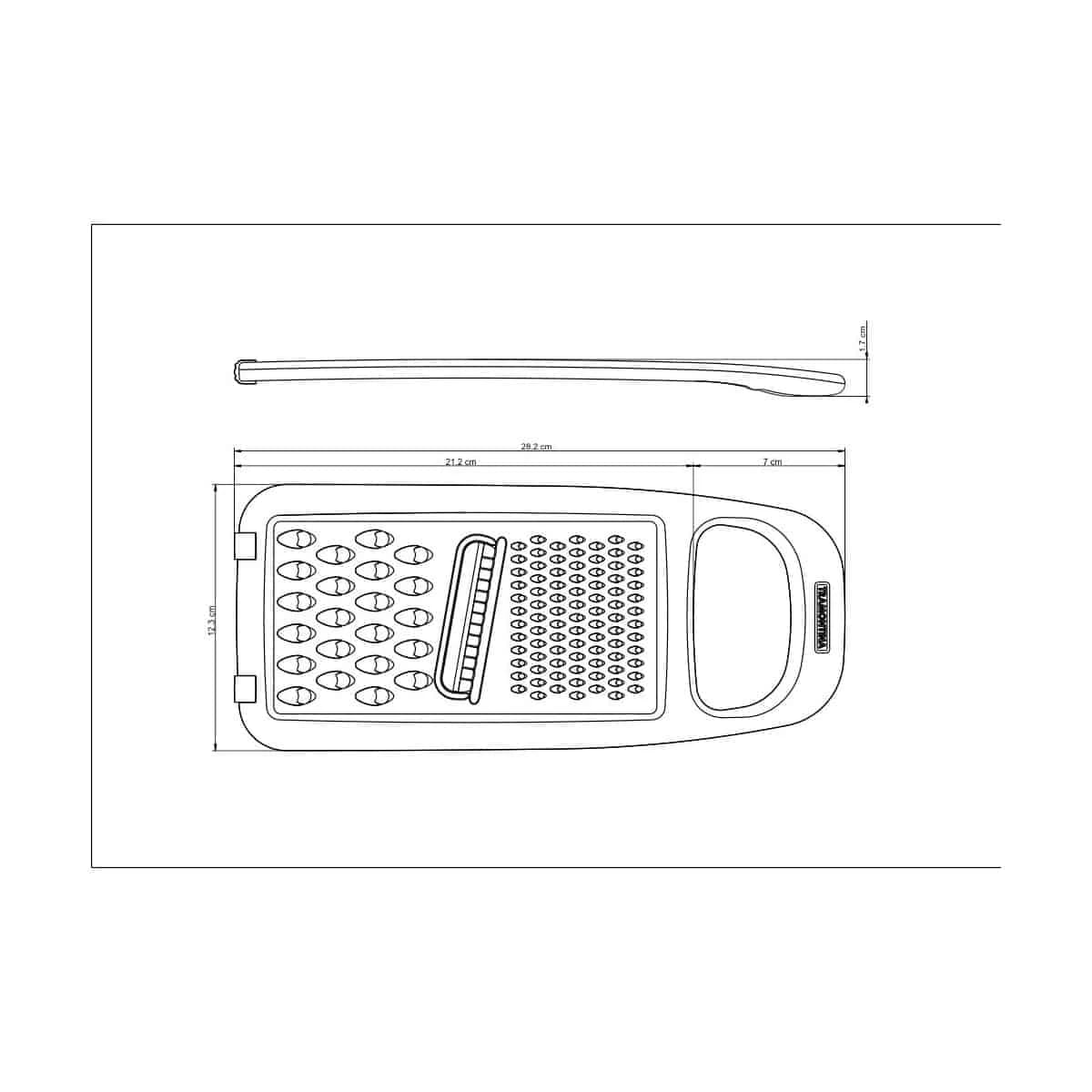 Rallador Tramontina Utilità de acero inoxidable 28.2 cm — imagen 3 de 3