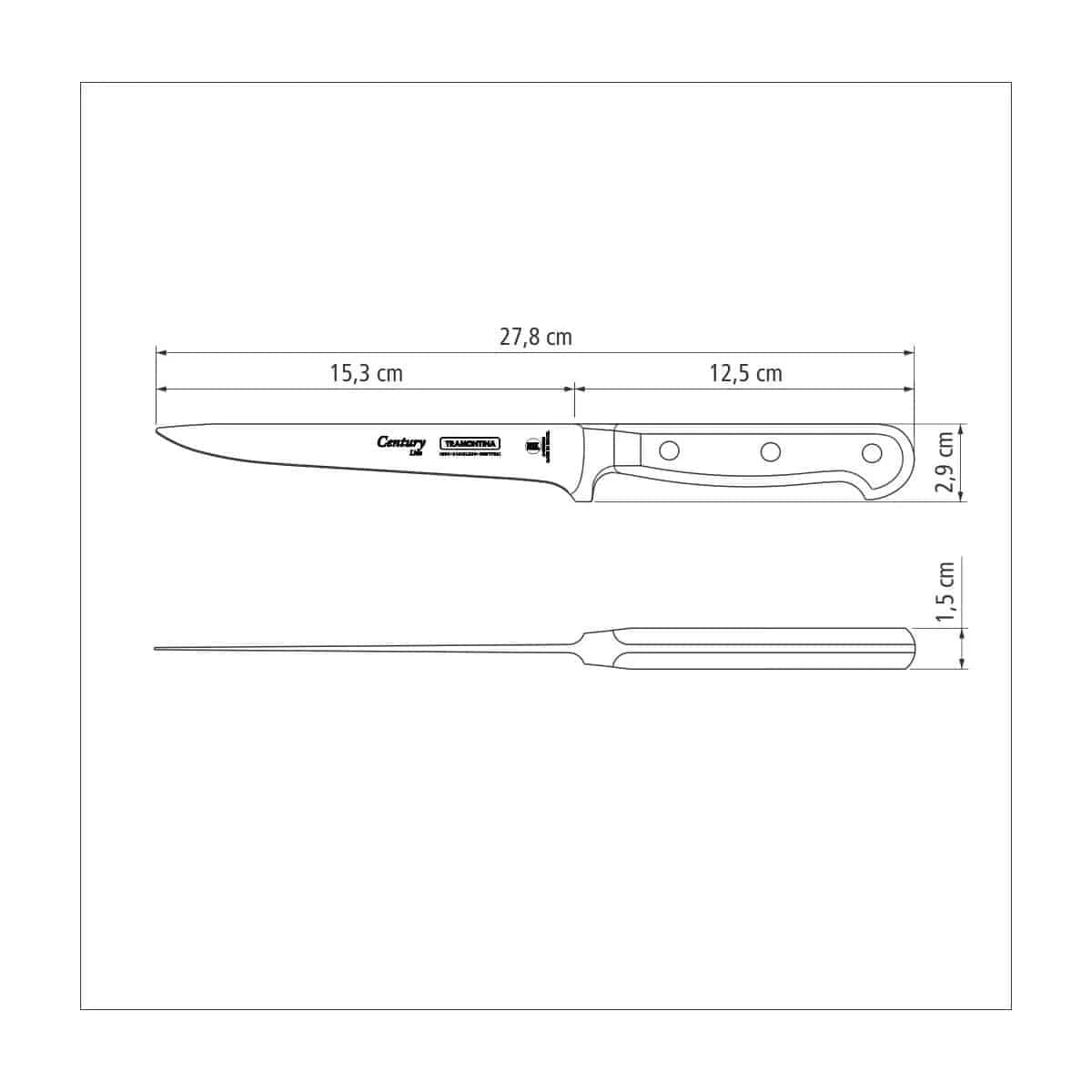 Cuchillo para deshuesar Tramontina Century de acero inoxidable forjado 6 pulgadas — imagen 5 de 5
