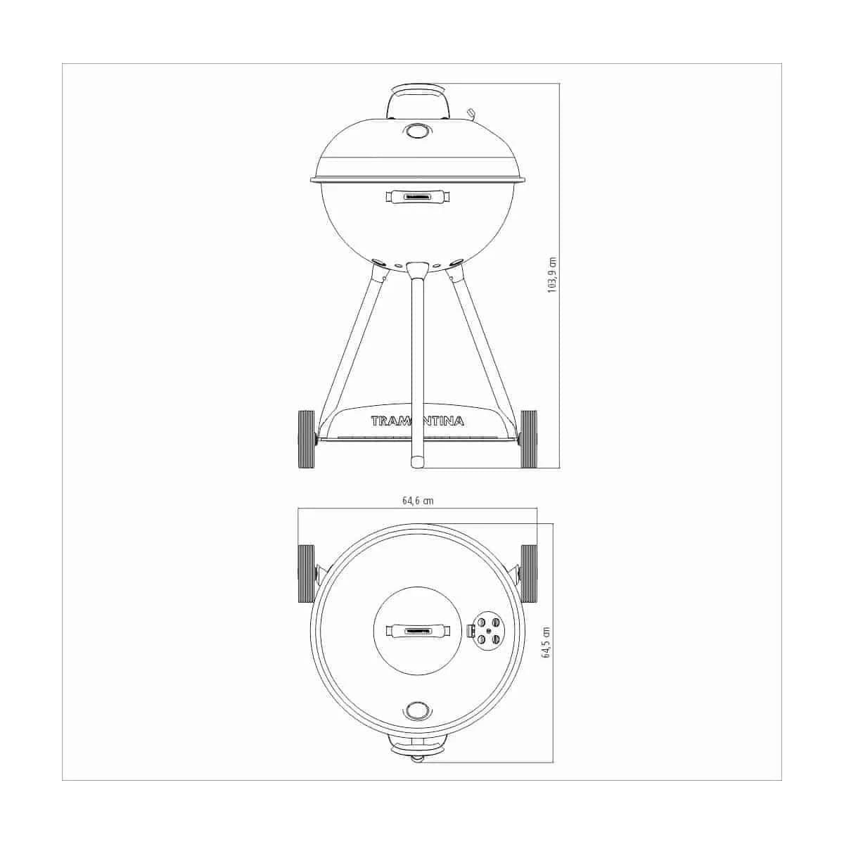 Parrilla Grill Barbacoa Tramontina A Carbon Tcp-560l — imagen 3 de 4