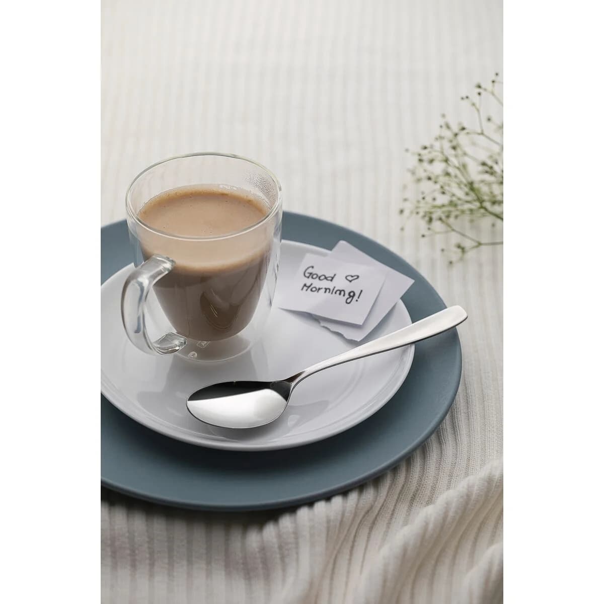 Cucharas de postre Tramontina Cosmos de acero inoxidable pack de 12 unidades — imagen 3 de 3