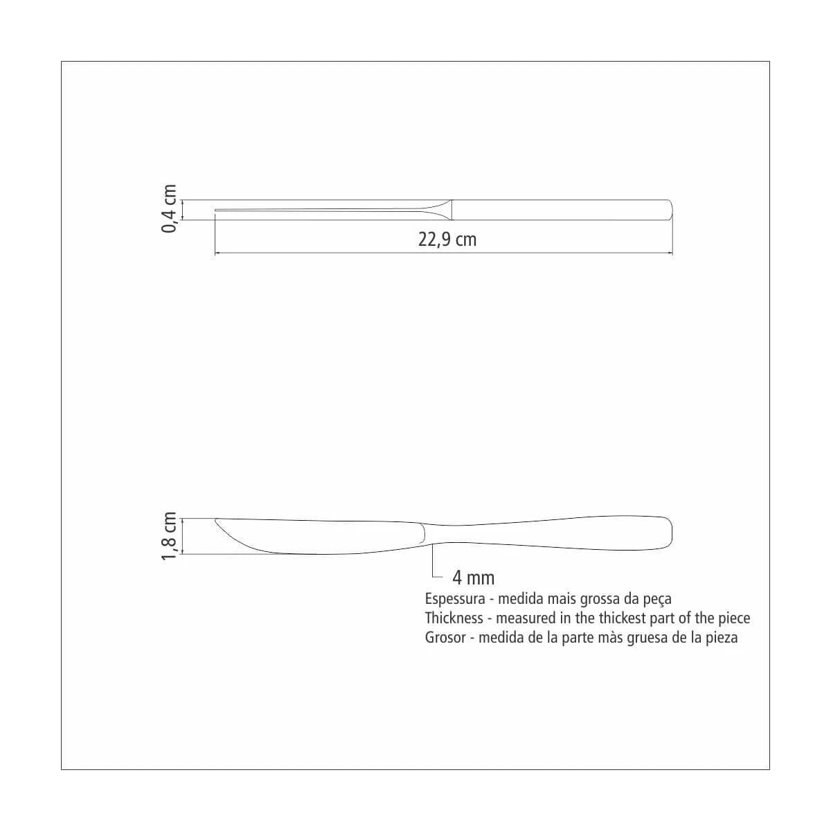 Cuchillos para asado Tramontina Cosmos de acero inoxidable pack de 12 unidades — imagen 3 de 3