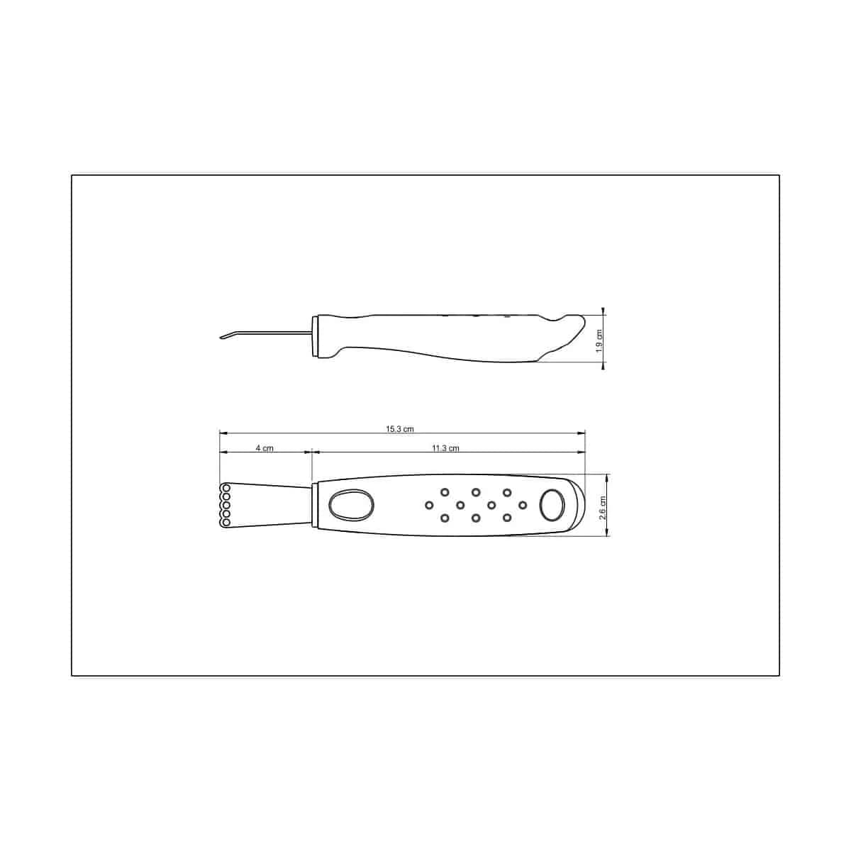 Rallador de limón Tramontina Utilità de acero inoxidable 15.3 cm con mango blanco — imagen 3 de 3