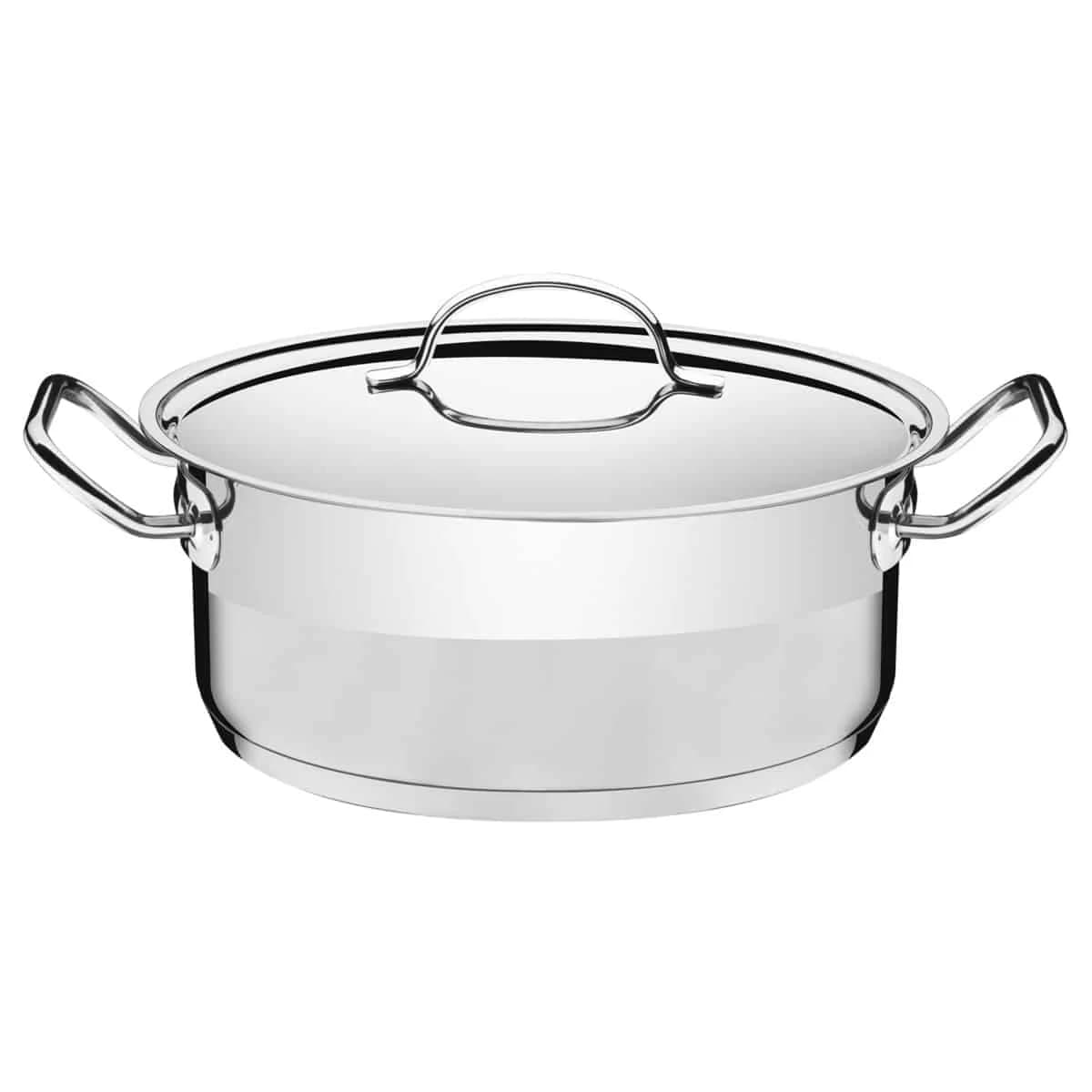 Cacerola baja Tramontina Professional de acero inoxidable triple fondo 28 cm 7.1 L para inducción — imagen 1 de 4