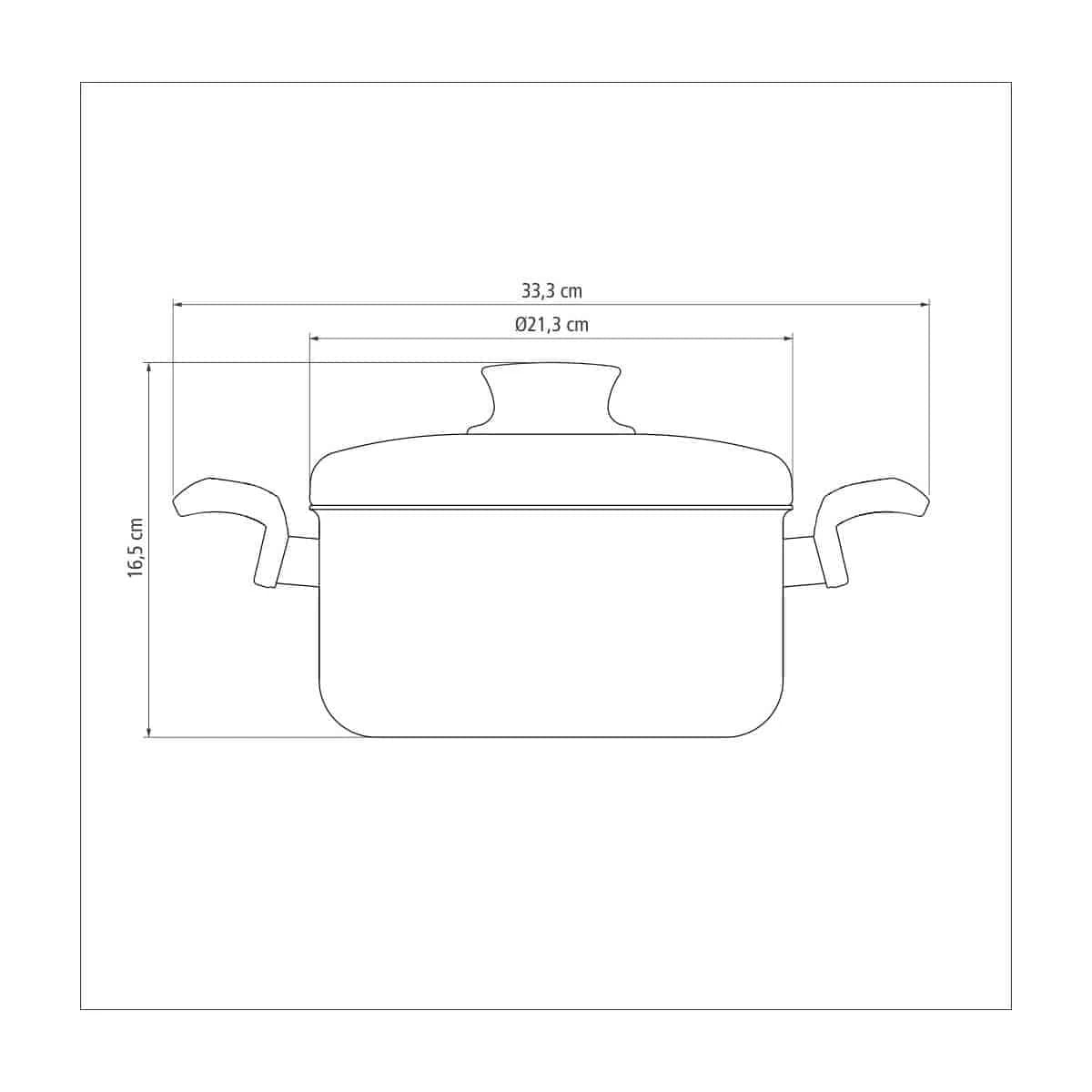 Cacerola antiadherente con tapa de aluminio Tramontina Paris 20 cm 3 L — imagen 3 de 3