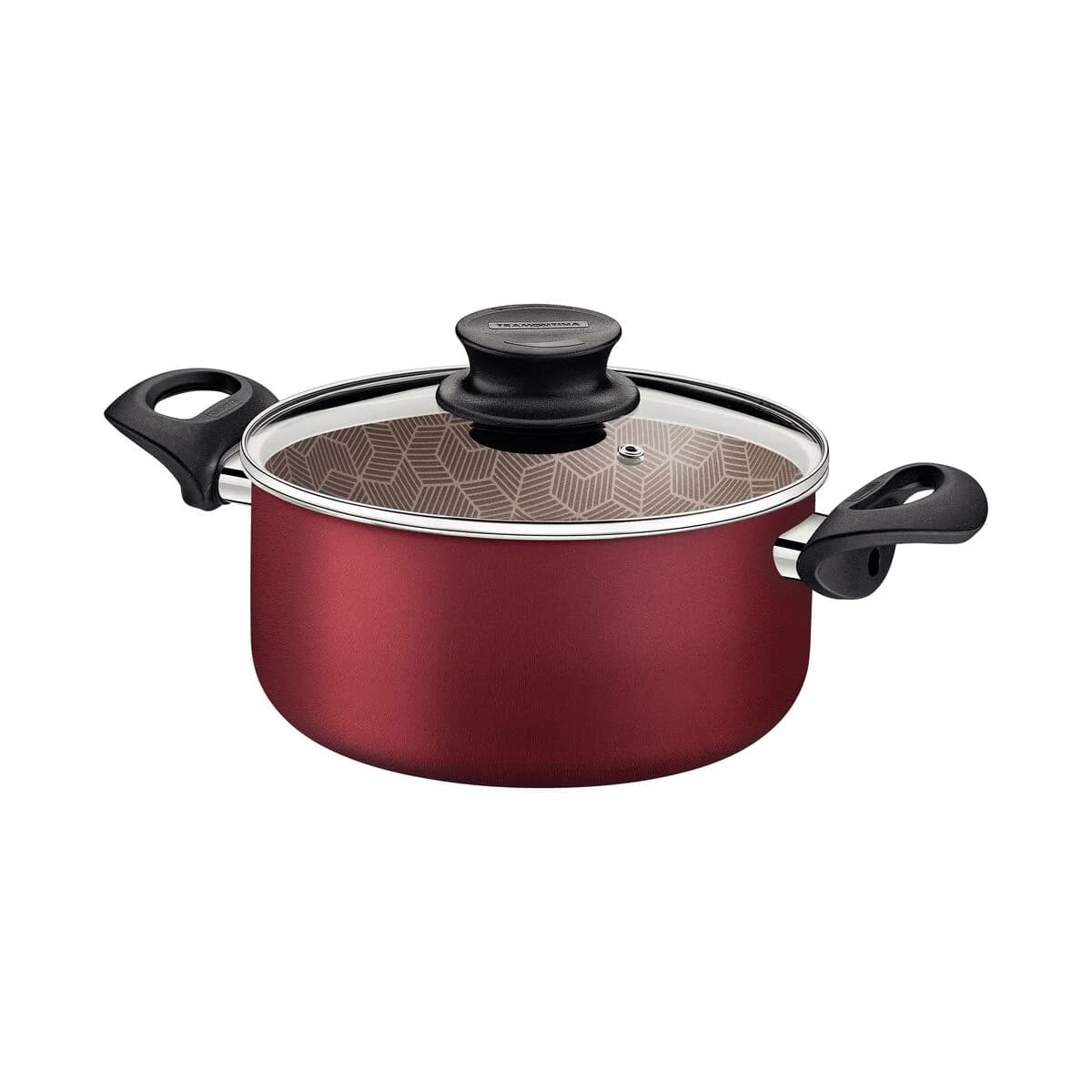 Cacerola con tapa de vidrio Tramontina Paris antiadherente 22 cm 3.8 L — imagen 1 de 2