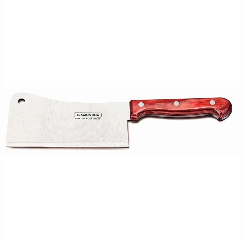 Hachuela de cocina Tramontina Polywood de acero inoxidable 6 pulgadas rojo — imagen 1 de 1