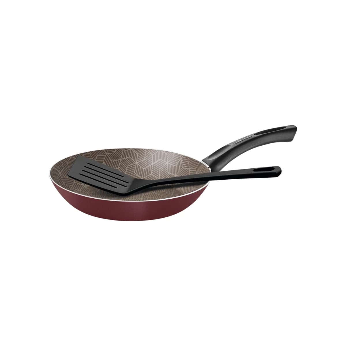 Sartén antiadherente con espátula de nylon Tramontina Paris roja 18 cm 0.6 L — imagen 1 de 3
