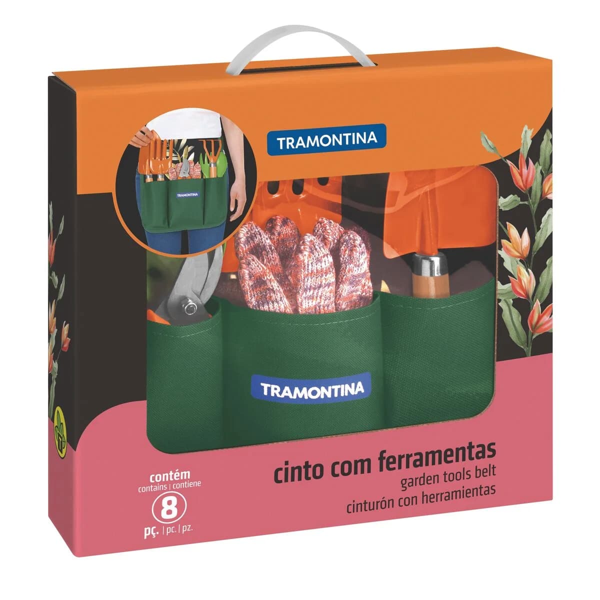 Juego de herramientas de jardín con cinturón Tramontina 8 piezas — imagen 3 de 7