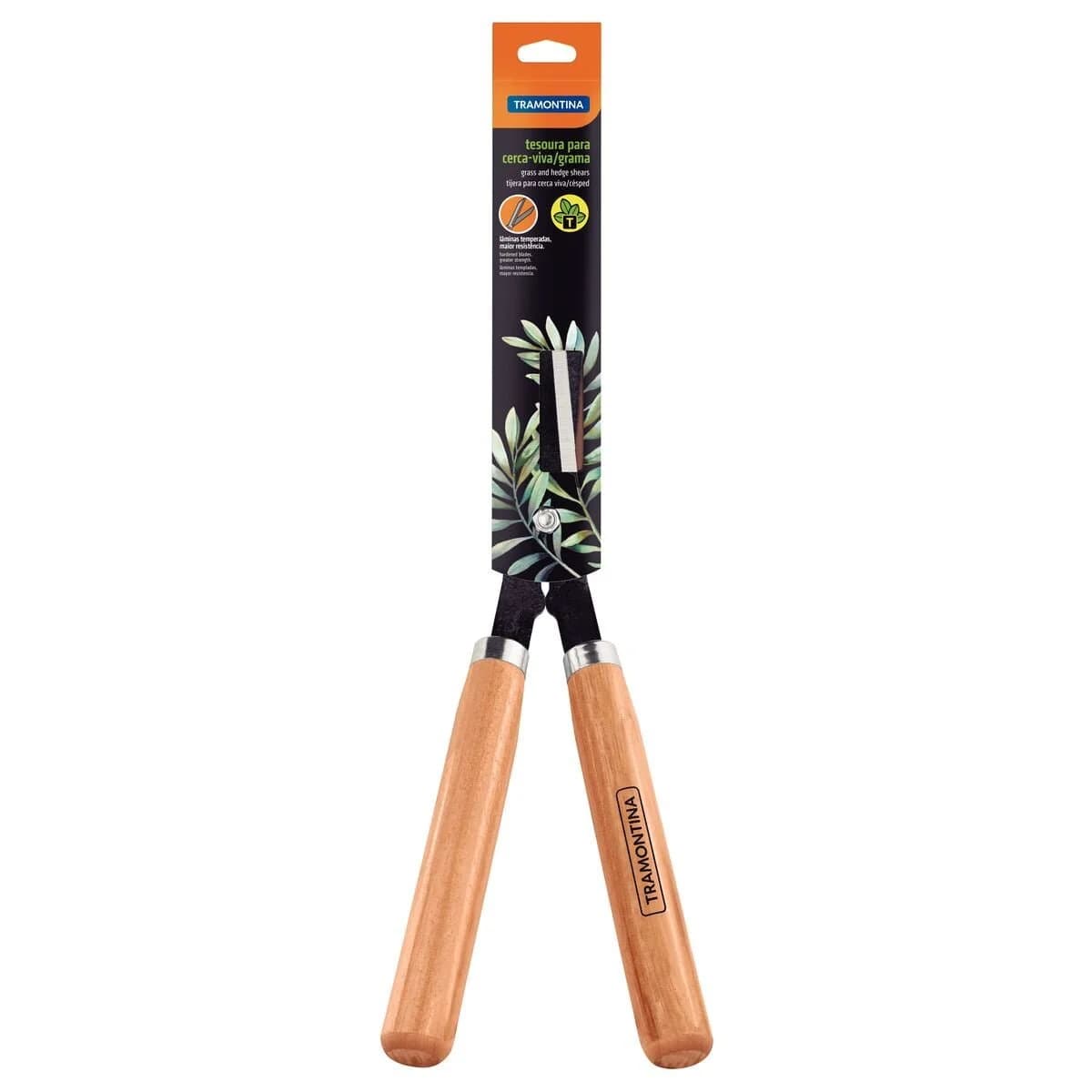 Tijera Para Cerca Pasto Podar Tramontina Mango Madera — imagen 2 de 7