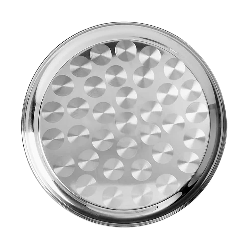 Bandeja Mozo Para Servir Redonda 35 Cm Acero Inoxidable — imagen 1 de 2