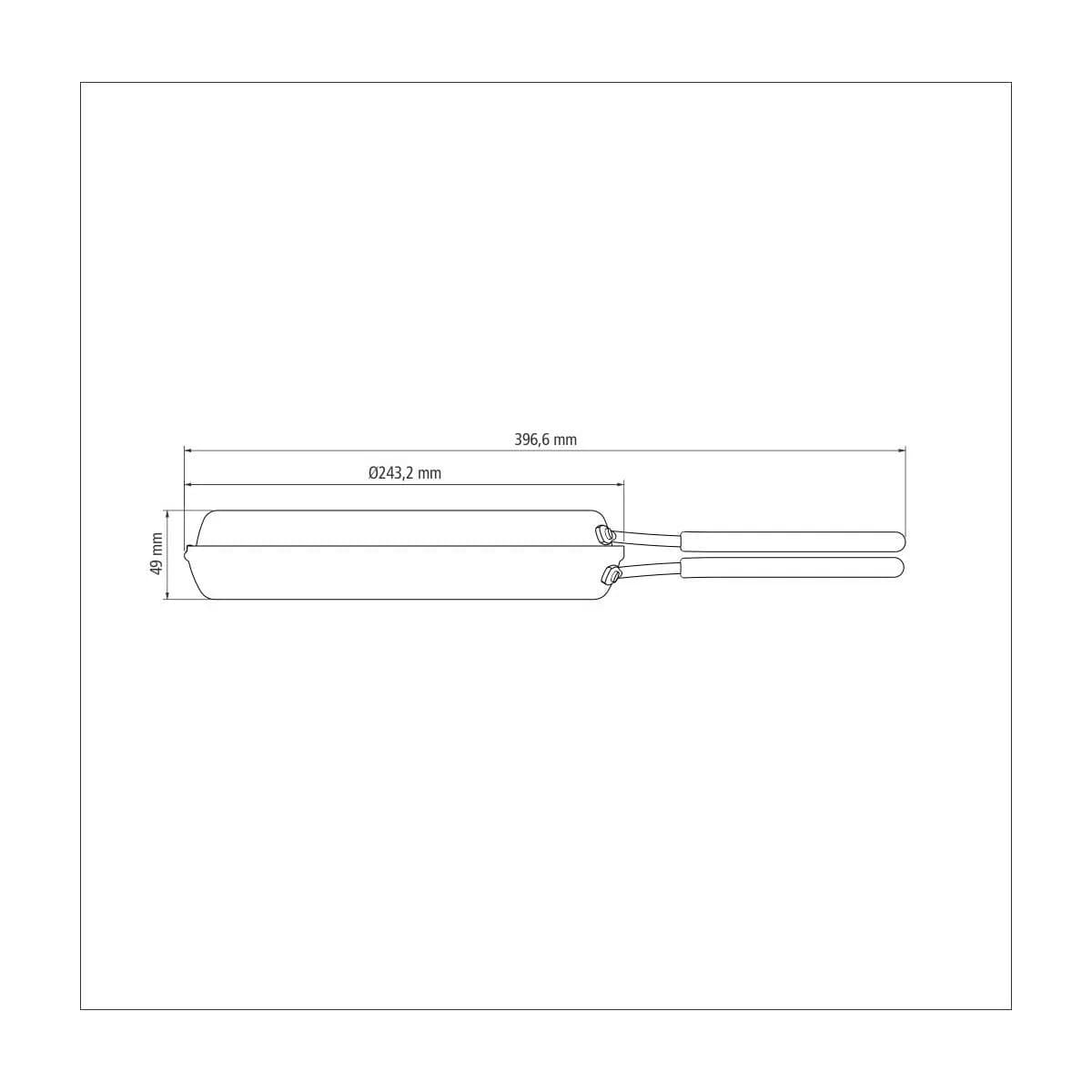 Sarten Doble Antiadherente Tramontina Teflon 24 Cm Loreto — imagen 3 de 5