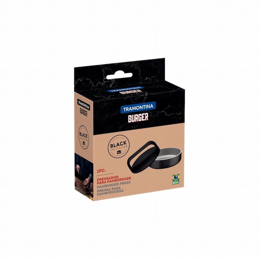 Prensa para hamburguesas con base antiadherente Tramontina Black Burger 10.6 cm — imagen 2 de 3