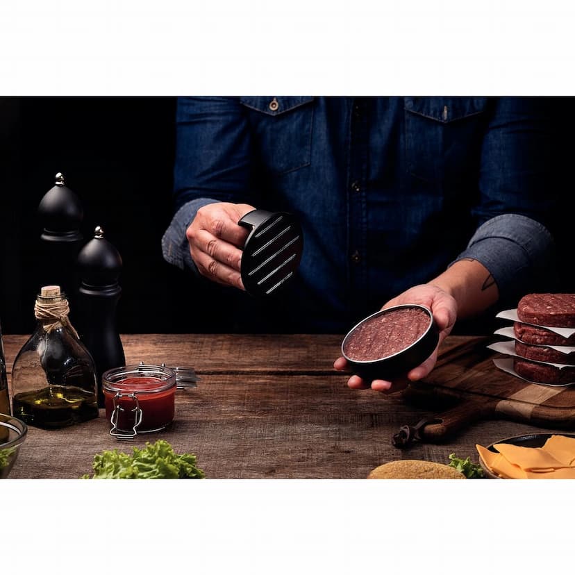 Prensa para hamburguesas con base antiadherente Tramontina Black Burger 10.6 cm — imagen 3 de 3
