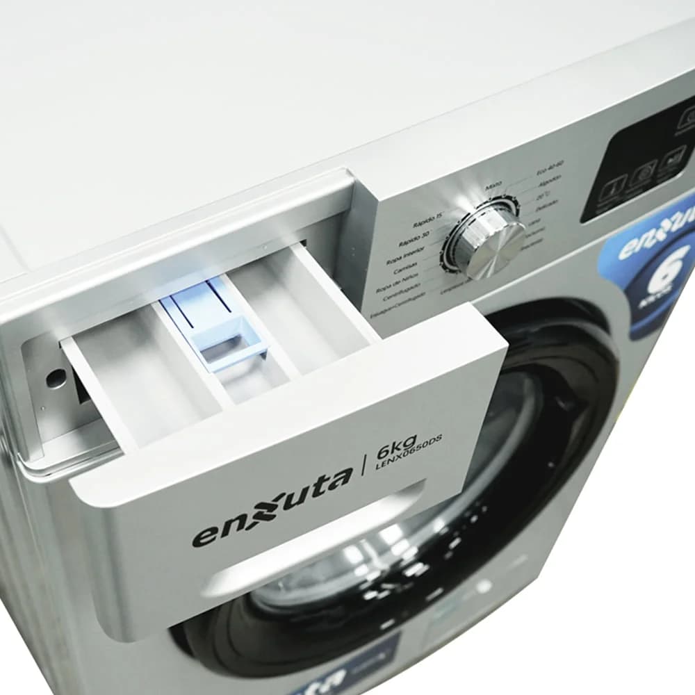 Lavarropa Enxuta 6 Kg Digital Silver LENX0650DS 1000 Rpm — imagen 2 de 4