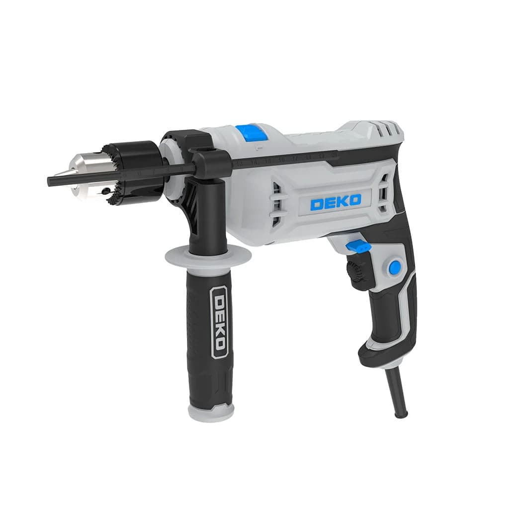 Taladro Con Percutor 13mm 900w Deko Dkid13xp90 3000 Rpm Gris — imagen 1 de 2