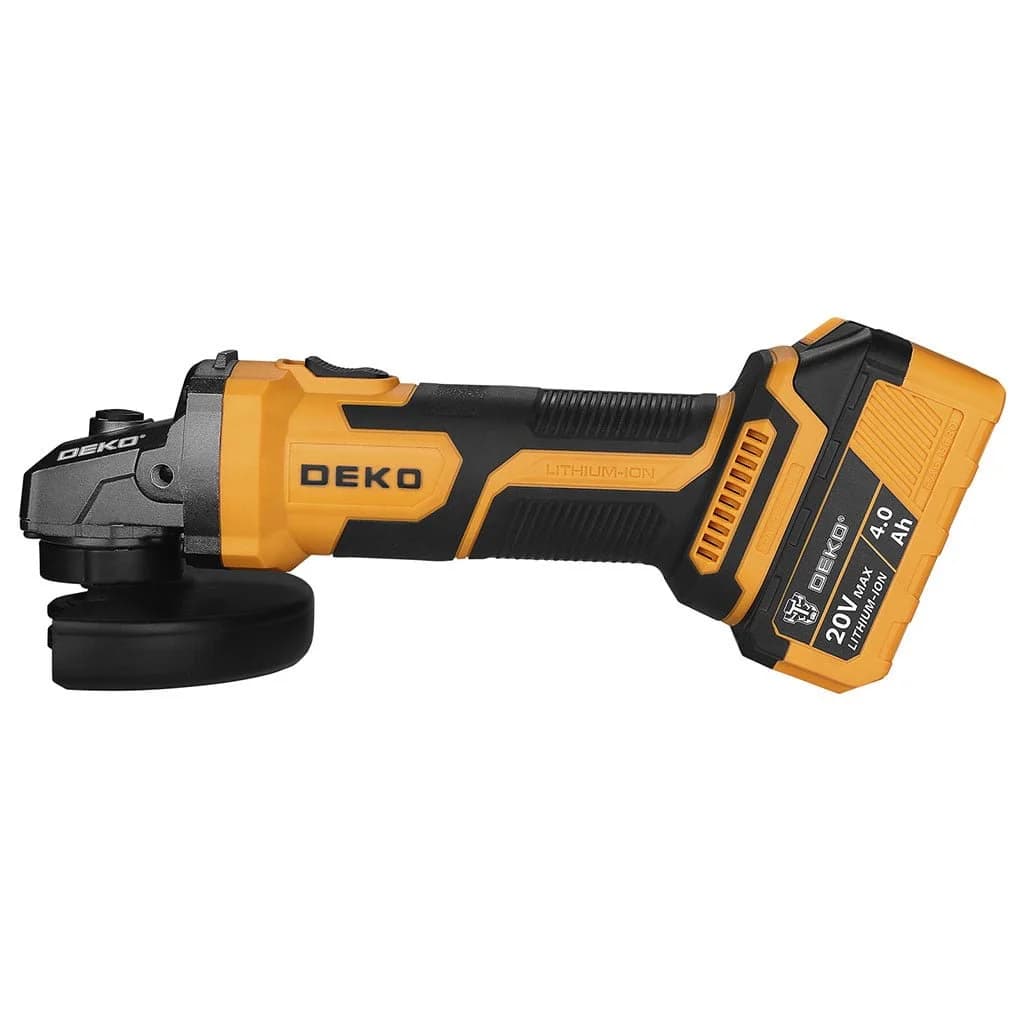 Amoladora Angular 5'' 20v Deko Bateria Cargador Dkag20q1y-s1 — imagen 2 de 4