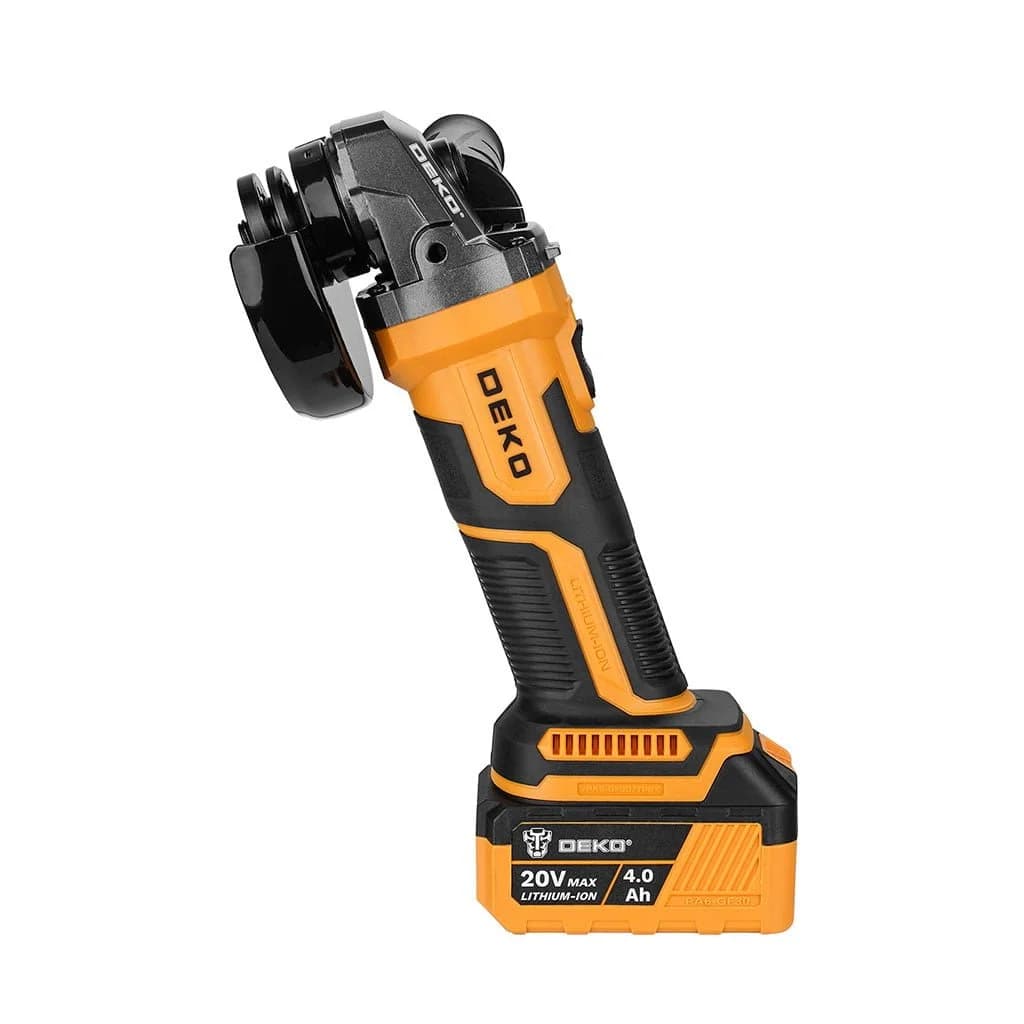 Amoladora Angular 5'' 20v Deko Bateria Cargador Dkag20q1y-s1 — imagen 3 de 4