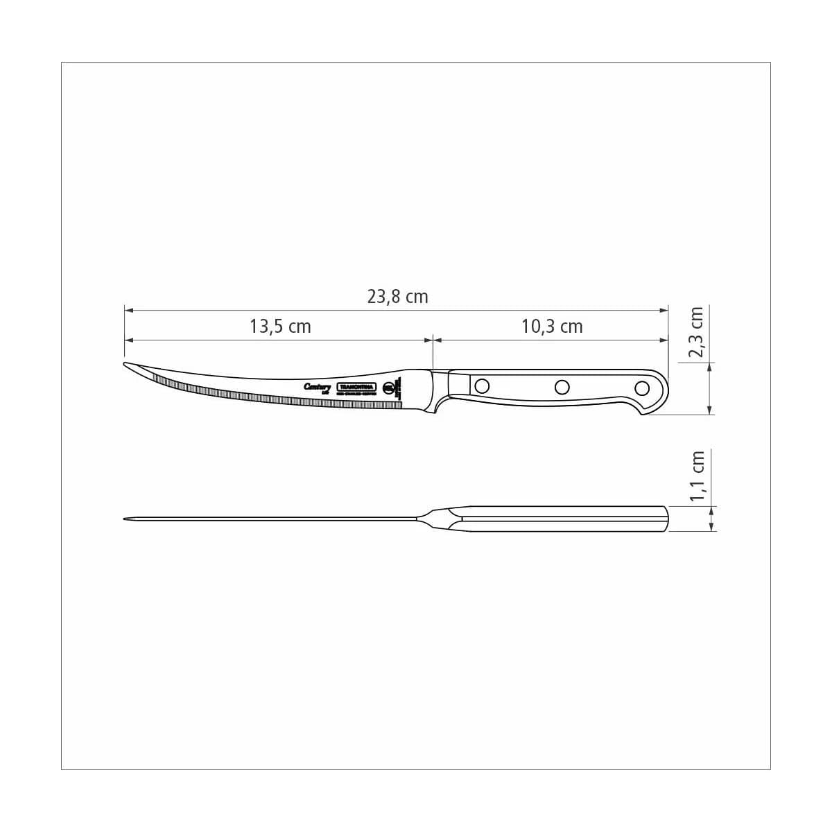 Cuchillo para tomate Tramontina Century de acero inoxidable forjado 5 pulgadas — imagen 2 de 3