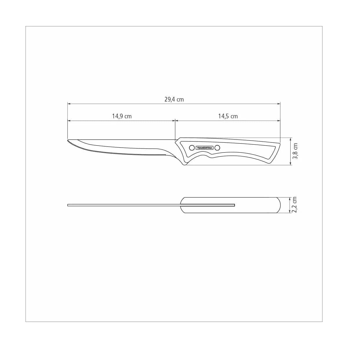 Cuchillo para deshuesar Tramontina Churrasco Black de acero inoxidable oscurecido 6 pulgadas — imagen 5 de 5