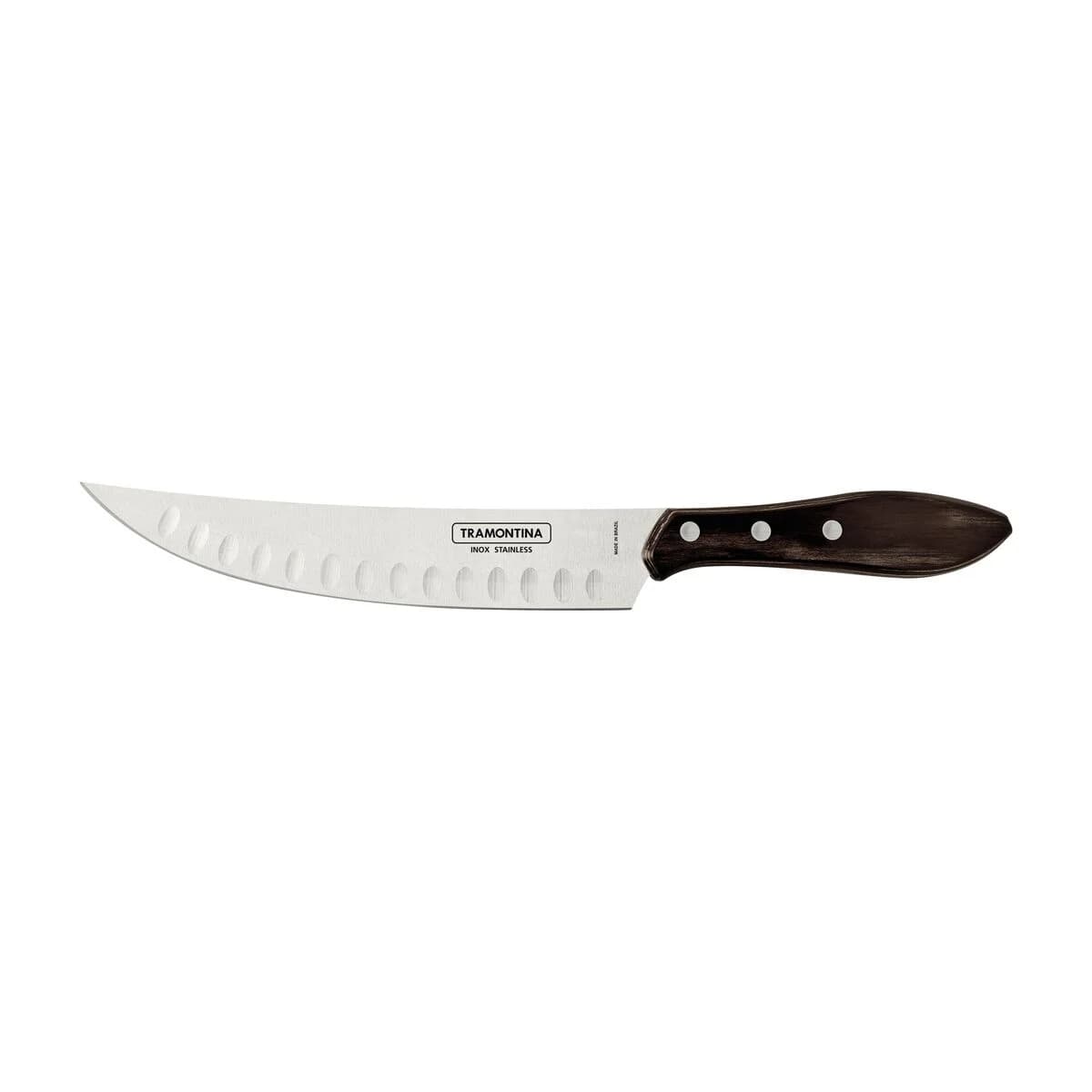 Cuchillo Butcher para carne Tramontina Polywood de acero inoxidable 8 pulgadas marrón — imagen 1 de 4