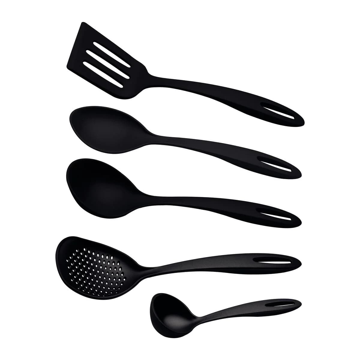 Juego de utensilios Tramontina Ability de nylon 5 piezas color negro — imagen 1 de 3