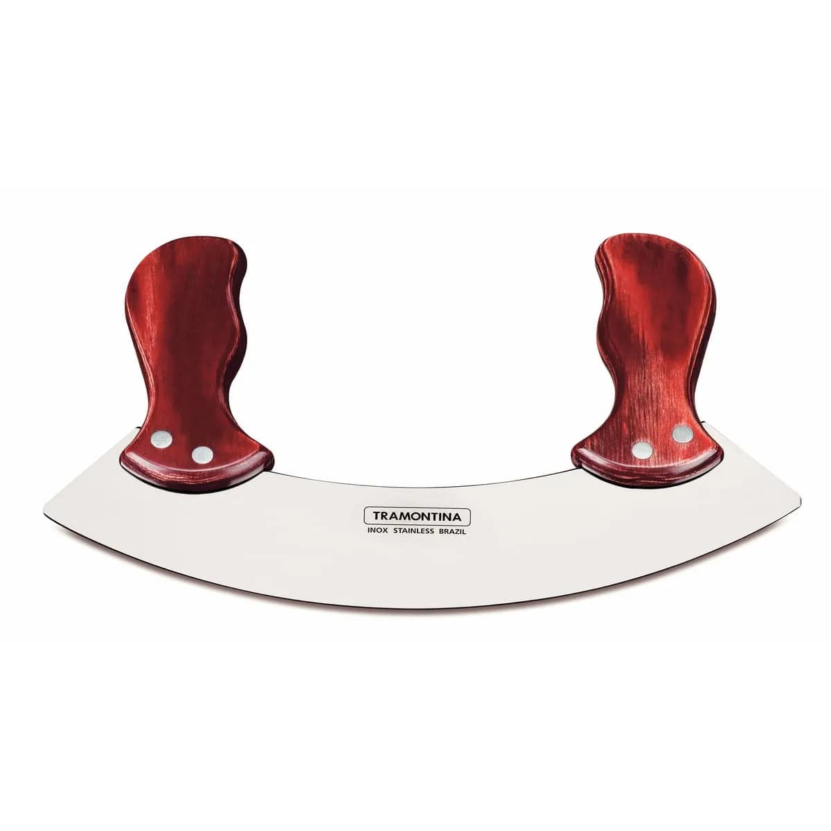 Cuchilla medialuna Tramontina Polywood de acero inoxidable rojo — imagen 1 de 2