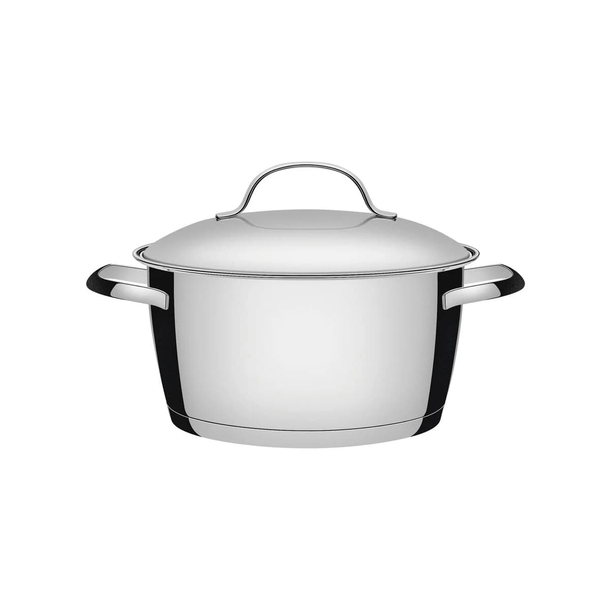 Cacerola profunda con tapa de acero inoxidable Tramontina Allegra triple fondo para inducción 24 cm 5.7 L — imagen 1 de 4