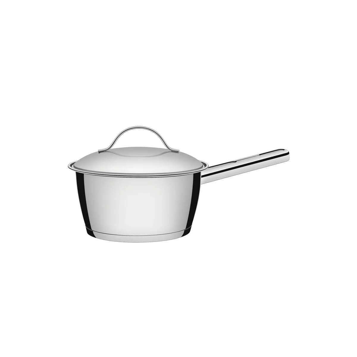 Olla con mango y tapa Tramontina Allegra de acero inoxidable triple fondo para inducción 16 cm 1.5 L