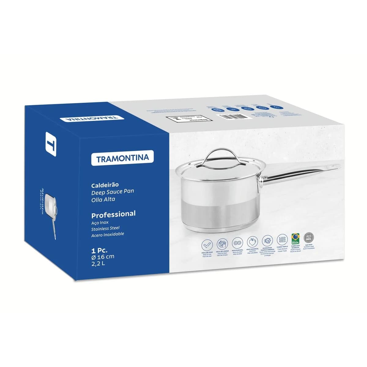 Olla Tramontina Profesional Induccion 16 Cm 2,2 Litros — imagen 2 de 3