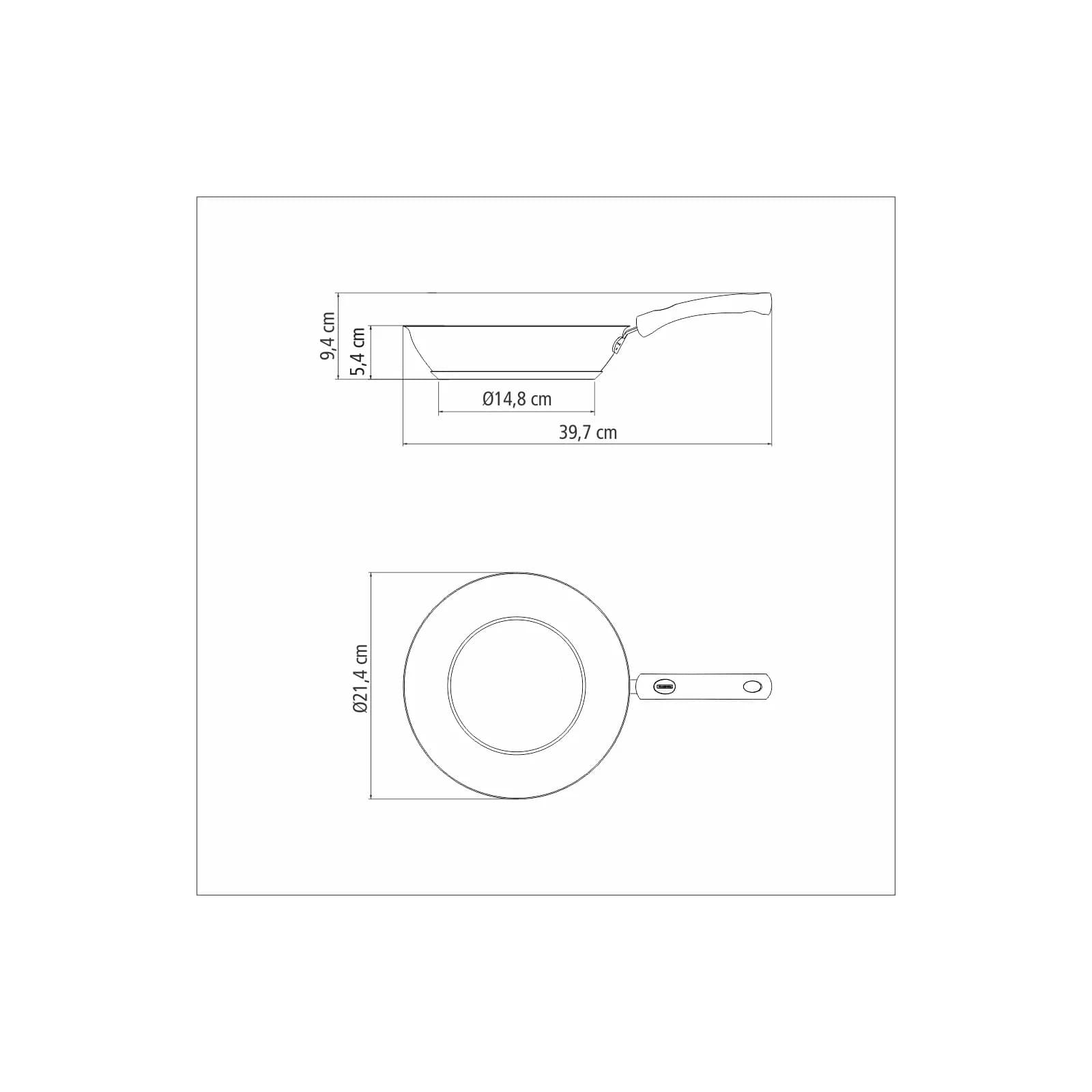 Sarten Tramontina Acero Inox Solar Induccion 20 Cm Antiadher — imagen 3 de 4