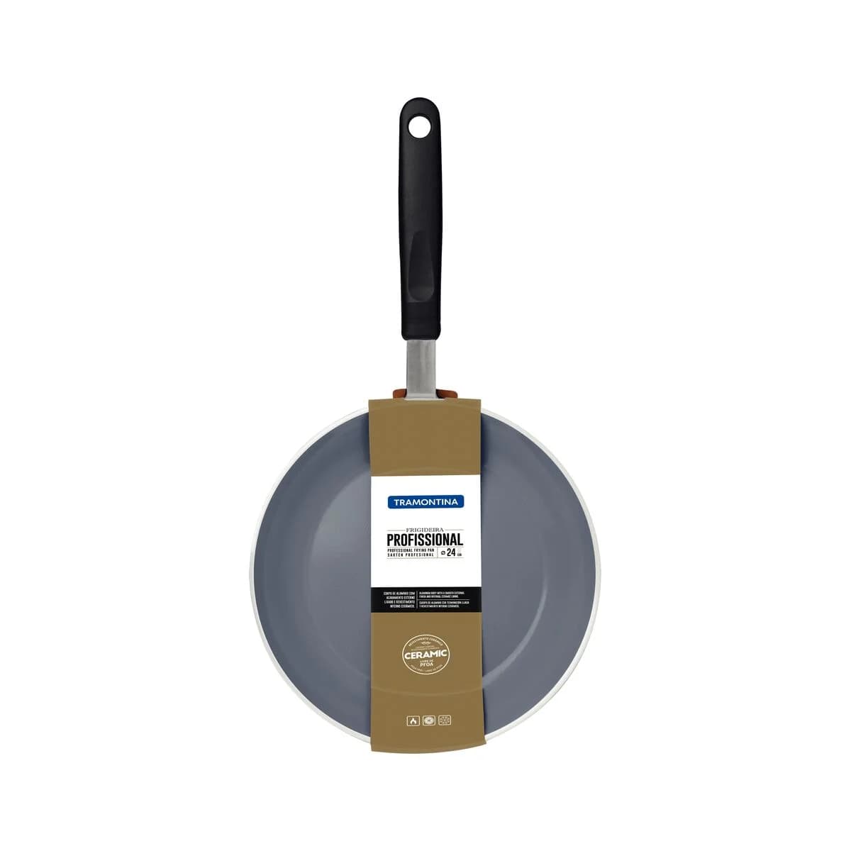 Sartén con revestimiento cerámico Tramontina Profissional de aluminio 24 cm 1.3 L — imagen 2 de 4