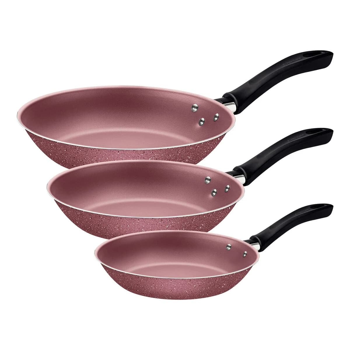 Juego de sartenes Tramontina Linz antiadherentes 3 piezas rosa — imagen 1 de 1
