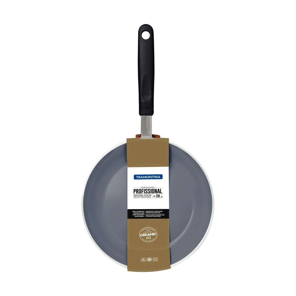 Sartén con revestimiento cerámico Tramontina Profissional de aluminio 28 cm 2 L — imagen 2 de 4