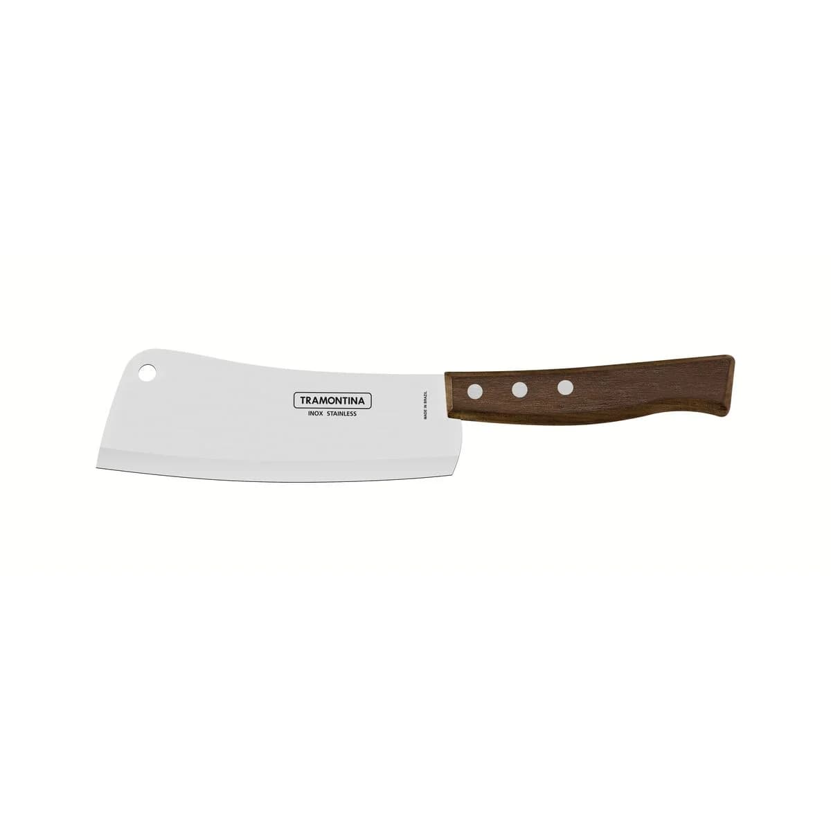 Hachuela de cocina Tramontina Tradicional de acero inoxidable 6 pulgadas con mango de madera