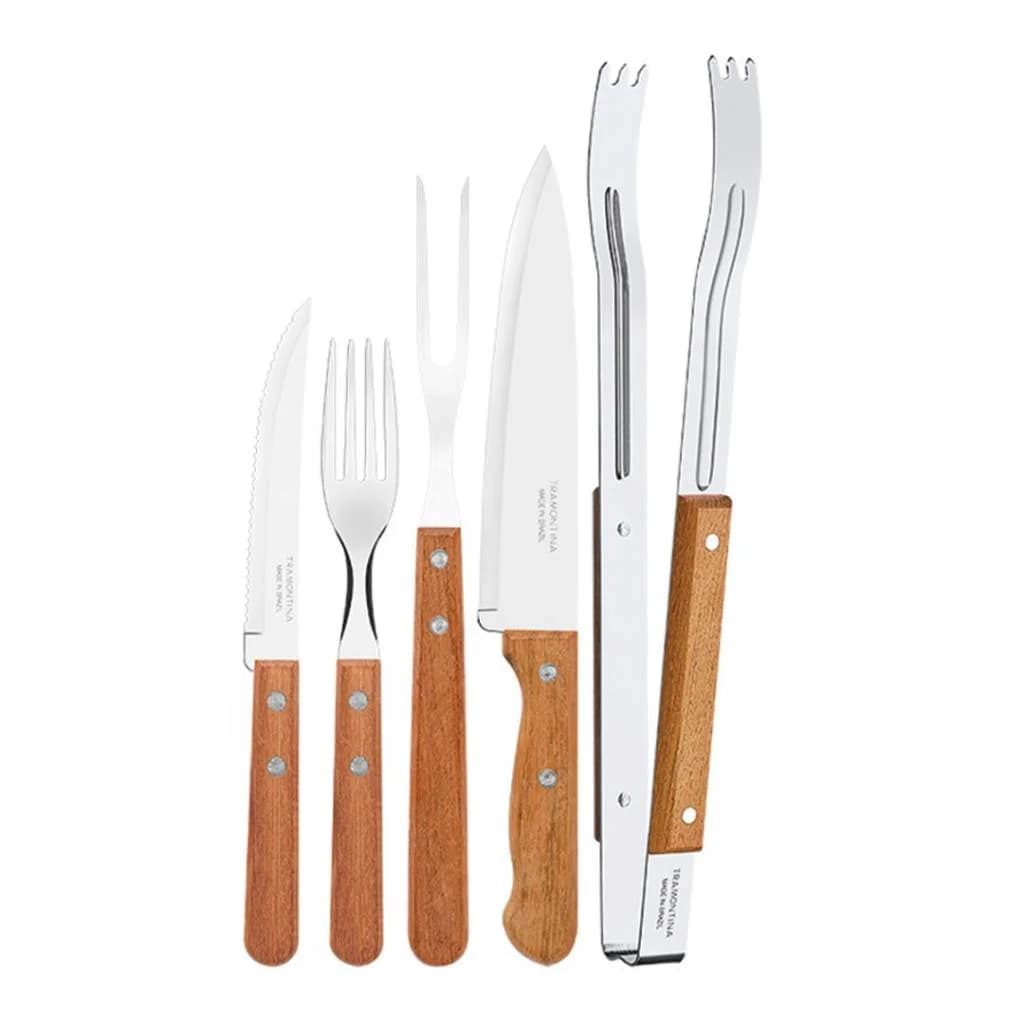 Juego De Asado Tramontina 15 Piezas Dynamic Madera Parrilla — imagen 2 de 3