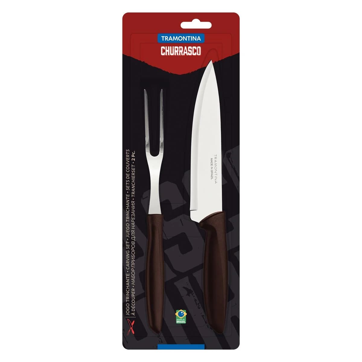 Juego para asado Tramontina Plenus de acero inoxidable 2 piezas negro — imagen 2 de 2