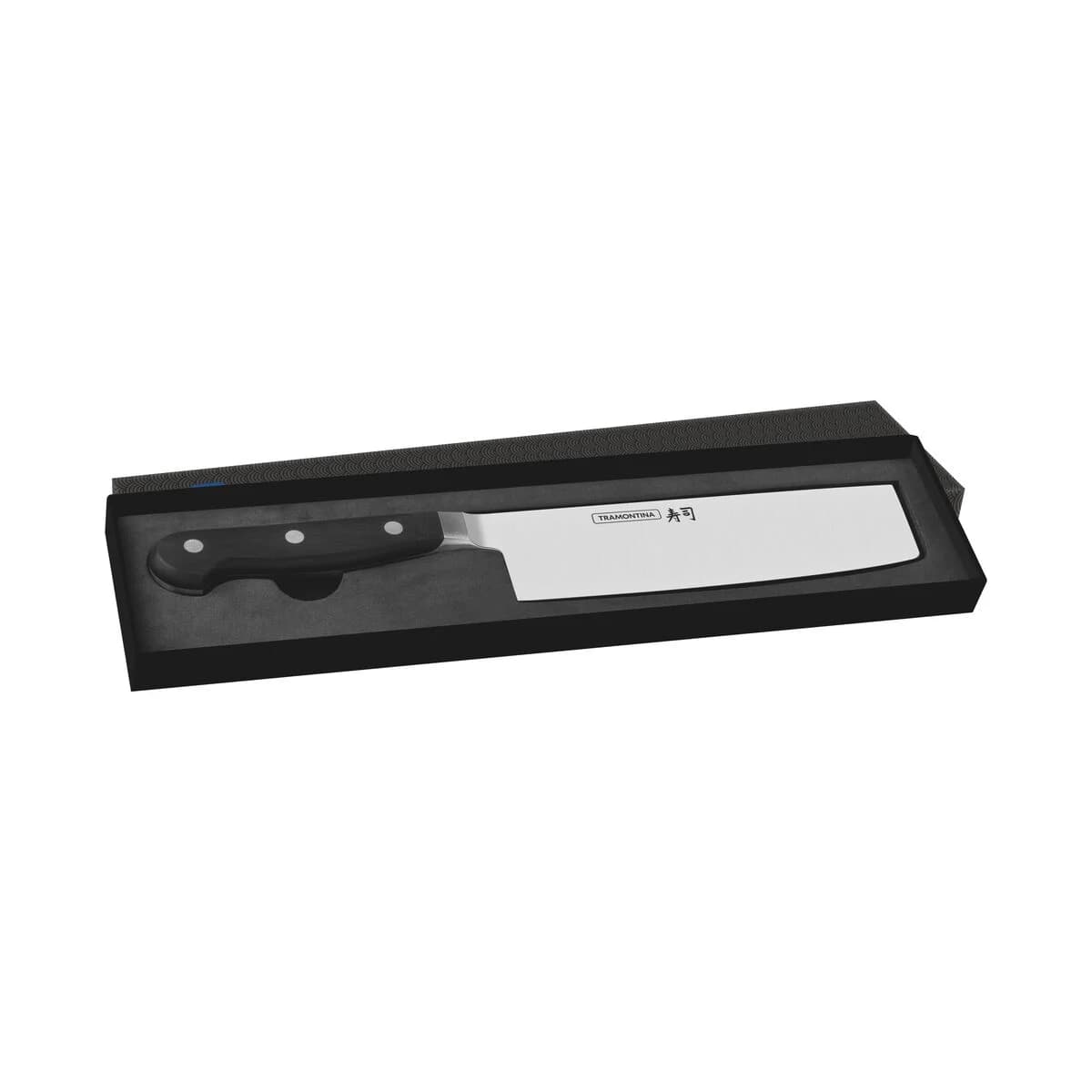 Cuchillo Nakiri Tramontina Sushi Gold de acero inoxidable 7 pulgadas — imagen 2 de 4